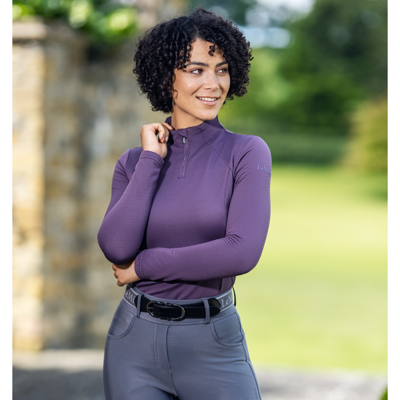 LeMieux Alice Quarter Zip Base Layer - Dove-4